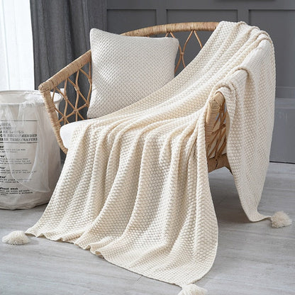 Hand-knitted Sofa Blanket